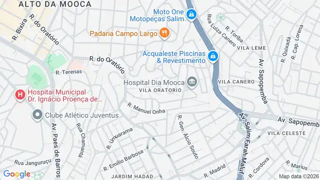 Mapa do bairro Vila Oratorio, Sao Paulo - SP