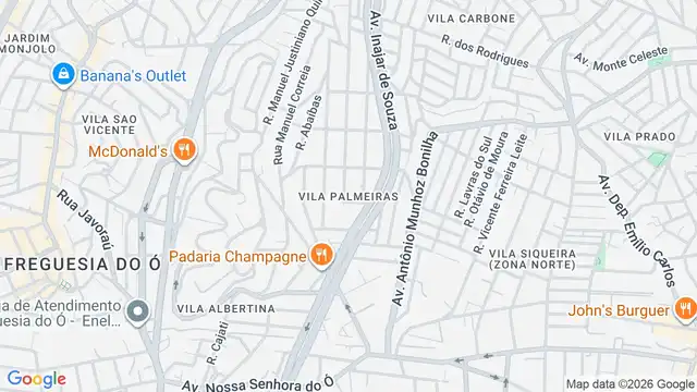Mapa do bairro Vila Palmeiras, Sao Paulo - SP