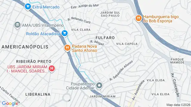 Mapa do bairro Vila Patrimonial, Sao Paulo - SP