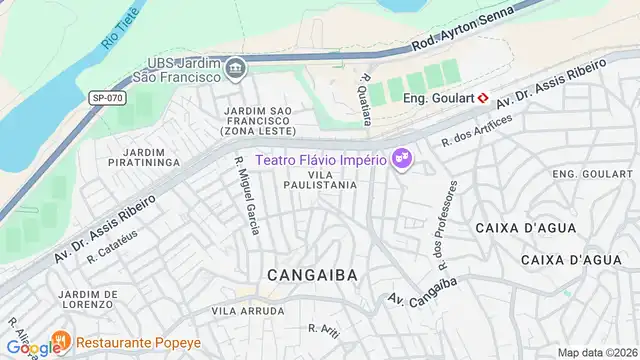 Mapa do bairro Vila Paulistania, Sao Paulo - SP