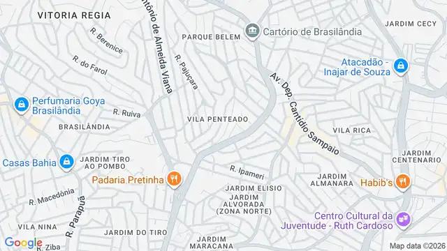 Mapa do bairro Vila Penteado, Sao Paulo - SP