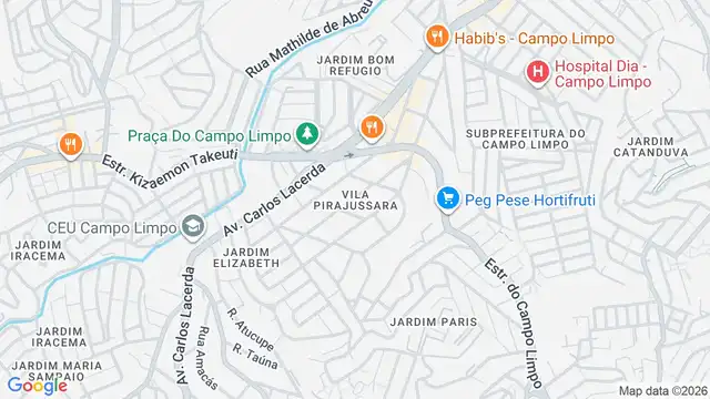 Mapa do bairro Vila Pirajussara, Sao Paulo - SP