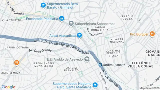 Mapa do bairro Vila Portuguesa, Sao Paulo - SP