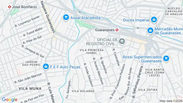 Mapa do bairro Vila Princesa Isabel, Sao Paulo - SP