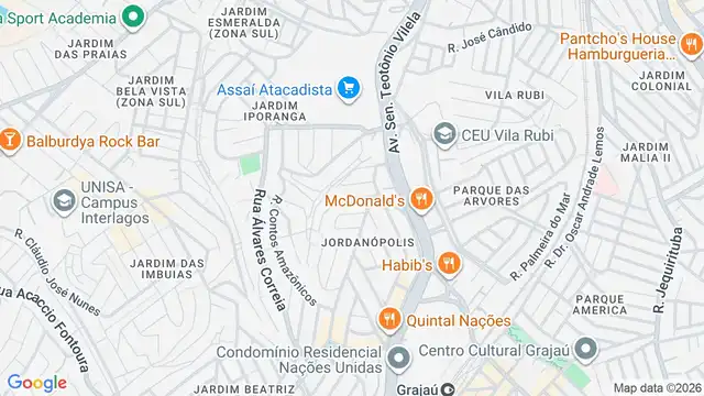 Mapa do bairro Vila Progresso (Zona Sul), Sao Paulo - SP