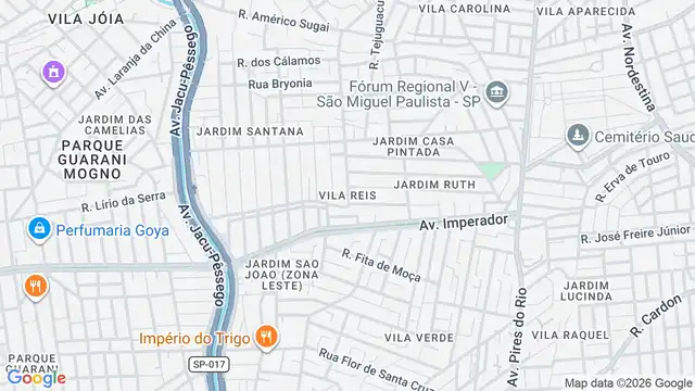 Mapa do bairro Vila Reis, Sao Paulo - SP