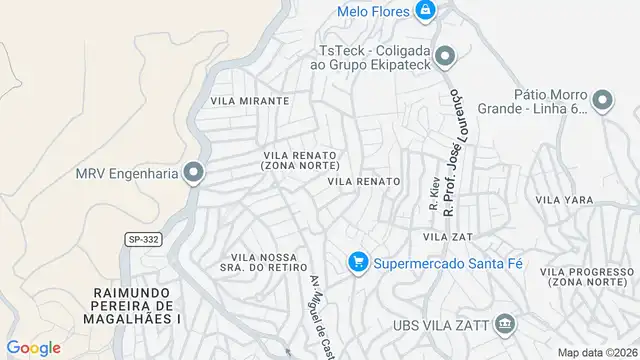 Mapa do bairro Vila Renato (Zona Norte), Sao Paulo - SP