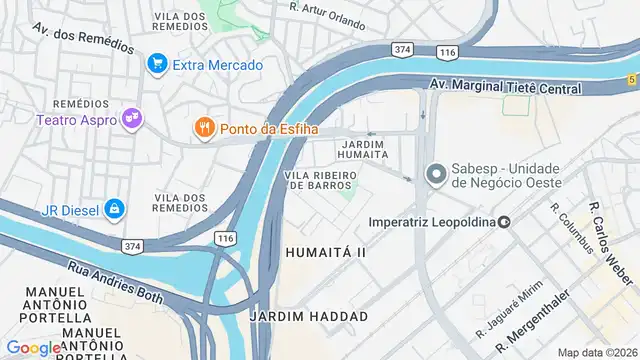 Mapa do bairro Vila Ribeiro de Barros, Sao Paulo - SP