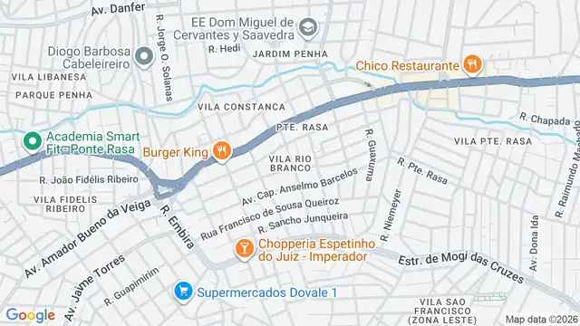 Mapa do bairro Vila Rio Branco, Sao Paulo - SP