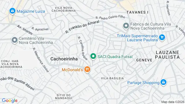 Mapa do bairro Vila Roque, Sao Paulo - SP