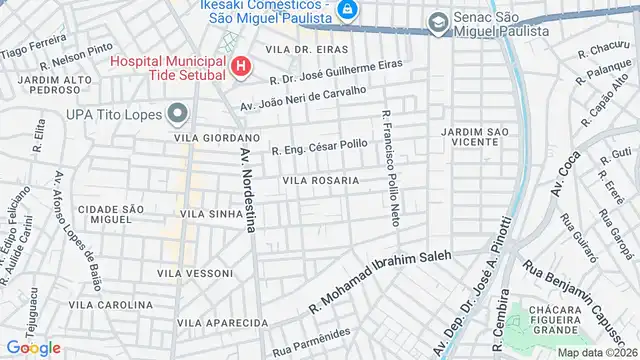 Mapa do bairro Vila Rosaria, Sao Paulo - SP