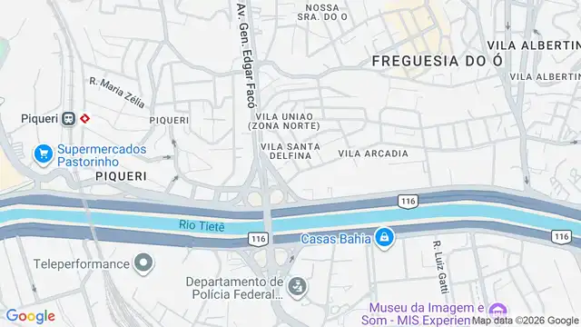 Mapa do bairro Vila Santa Delfina, Sao Paulo - SP