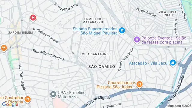 Mapa do bairro Vila Santa Inês, Sao Paulo - SP