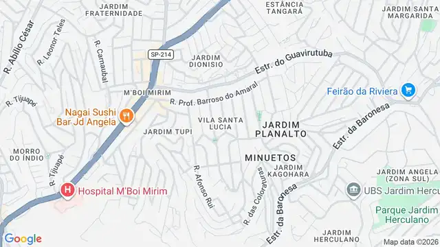 Mapa do bairro Vila Santa Lúcia, Sao Paulo - SP