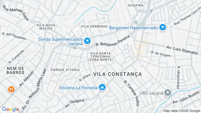 Mapa do bairro Vila Santa Terezinha (Zona Norte), Sao Paulo - SP