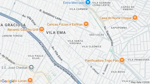 Mapa do bairro Vila Santa Virginia, Sao Paulo - SP