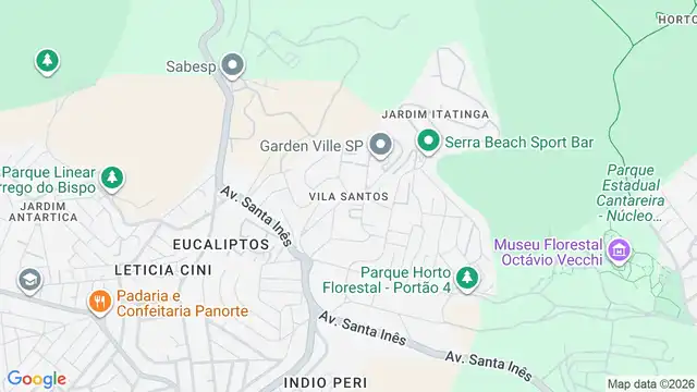 Mapa do bairro Vila Santos, Sao Paulo - SP