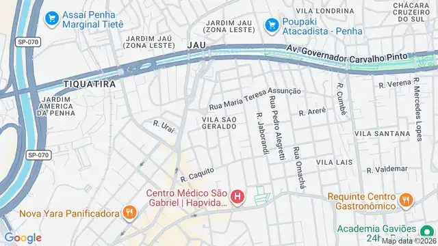 Mapa do bairro Vila São Geraldo, Sao Paulo - SP