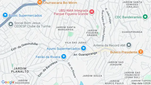 Mapa do bairro Vila Sao Judas, Sao Paulo - SP