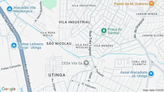 Mapa do bairro Vila São Nicolau, Sao Paulo - SP