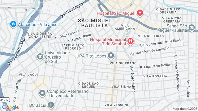 Mapa do bairro Vila São Silvestre, Sao Paulo - SP