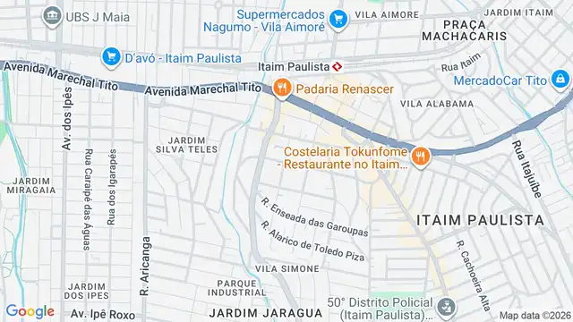 Mapa do bairro Vila Silva Teles, Sao Paulo - SP