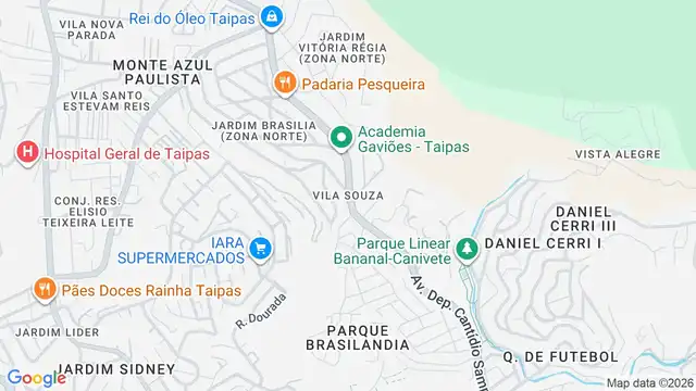 Mapa do bairro Vila Souza, Sao Paulo - SP