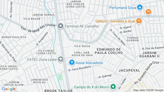 Mapa do bairro Vila Suica, Sao Paulo - SP