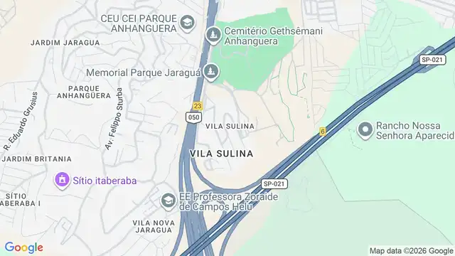 Mapa do bairro Vila Sulina, Sao Paulo - SP