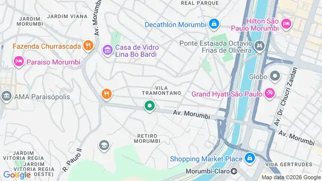 Mapa do bairro Vila Tramontano, Sao Paulo - SP
