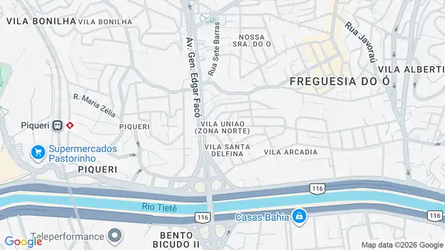 Mapa do bairro Vila Uniao(Zona Norte), Sao Paulo - SP