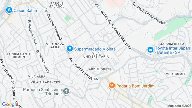 Mapa do bairro Vila Universitária, Sao Paulo - SP