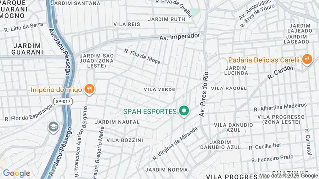 Mapa do bairro Vila Verde, Sao Paulo - SP