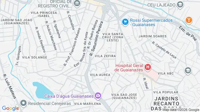 Mapa do bairro Vila Zefira, Sao Paulo - SP