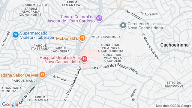 Mapa do bairro Vila Zilda (Zona Norte), Sao Paulo - SP