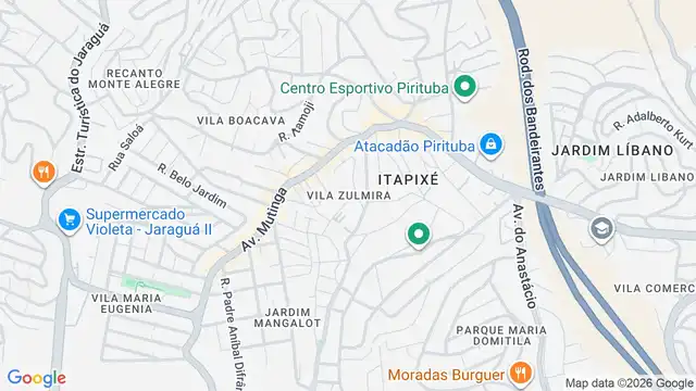 Mapa do bairro Vila Zulmira, Sao Paulo - SP
